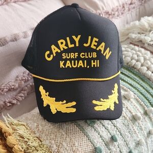 Carly Jean Los Angeles Black and Yellow Surf Club Hat